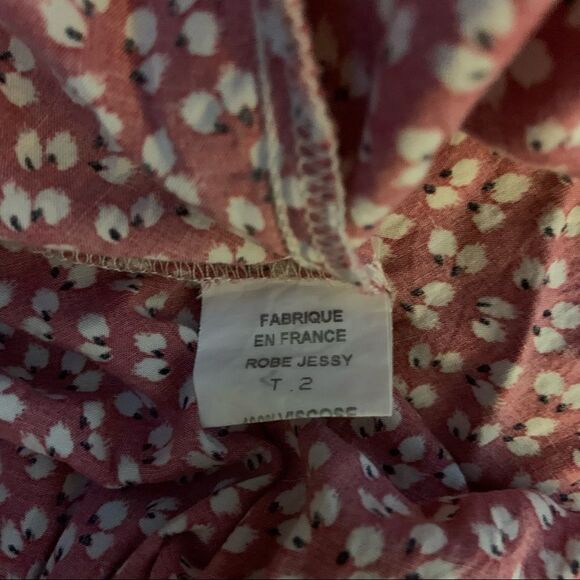 NAVY Paris pinkish red pattern maxi cottage dress - Picture 9 of 10